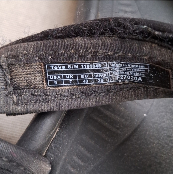 TEVA Mens Universal Black Hiking Sandals Size 9 - Picture 5 of 5